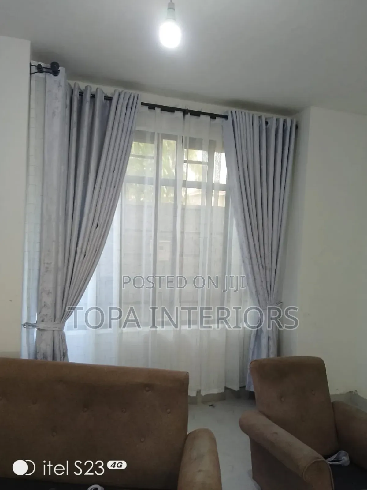 Modern Luxury Living Room Window Curtains and Sheers