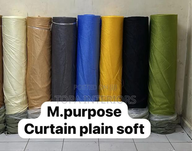 Curtain Plain Soft Window Curtains Stitching Per Metre - main view