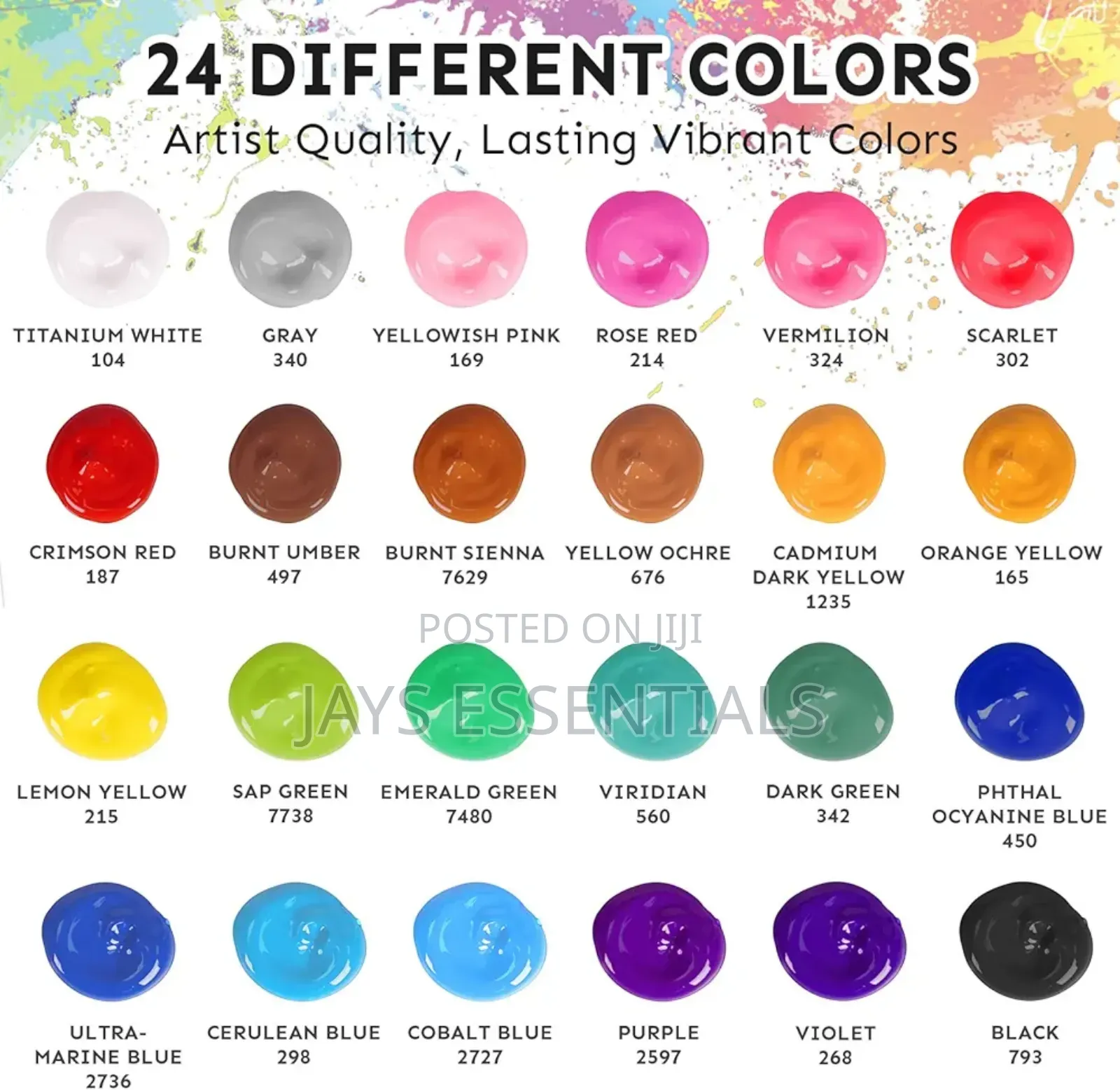 24pc Acrylic Paint Set