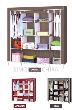 4 Column Portable Metallic Wardrobe - thumbnail 2