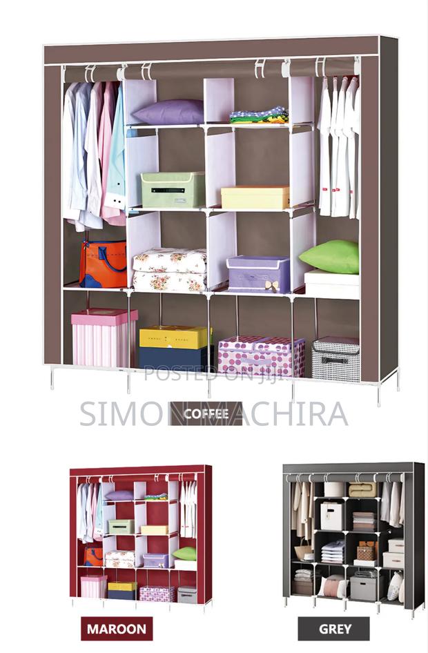 4 Column Portable Metallic Wardrobe - main view