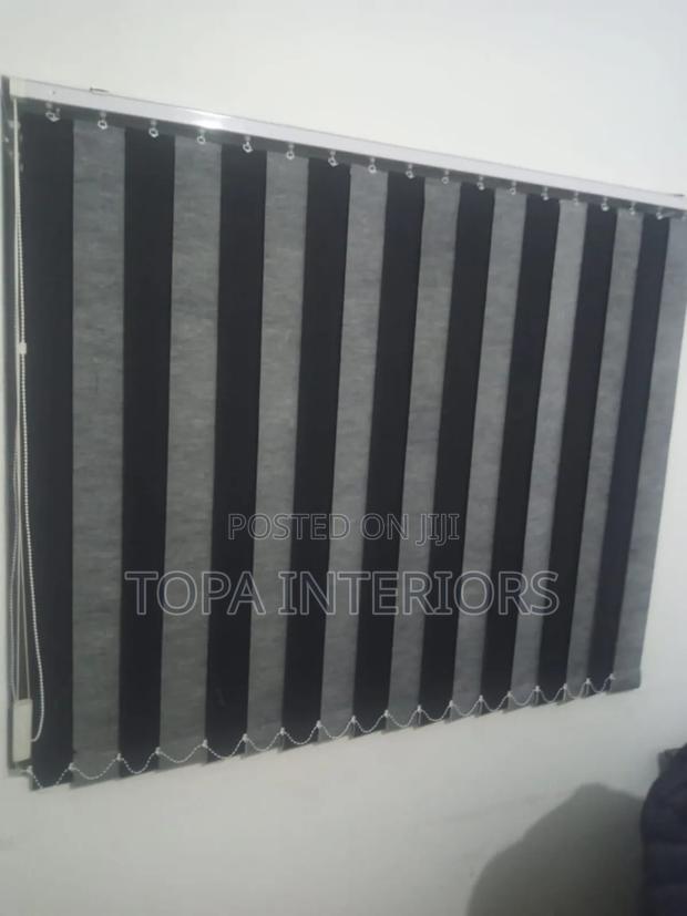 Black and Grey Mixed Vertical Office Curtains Window Blinds