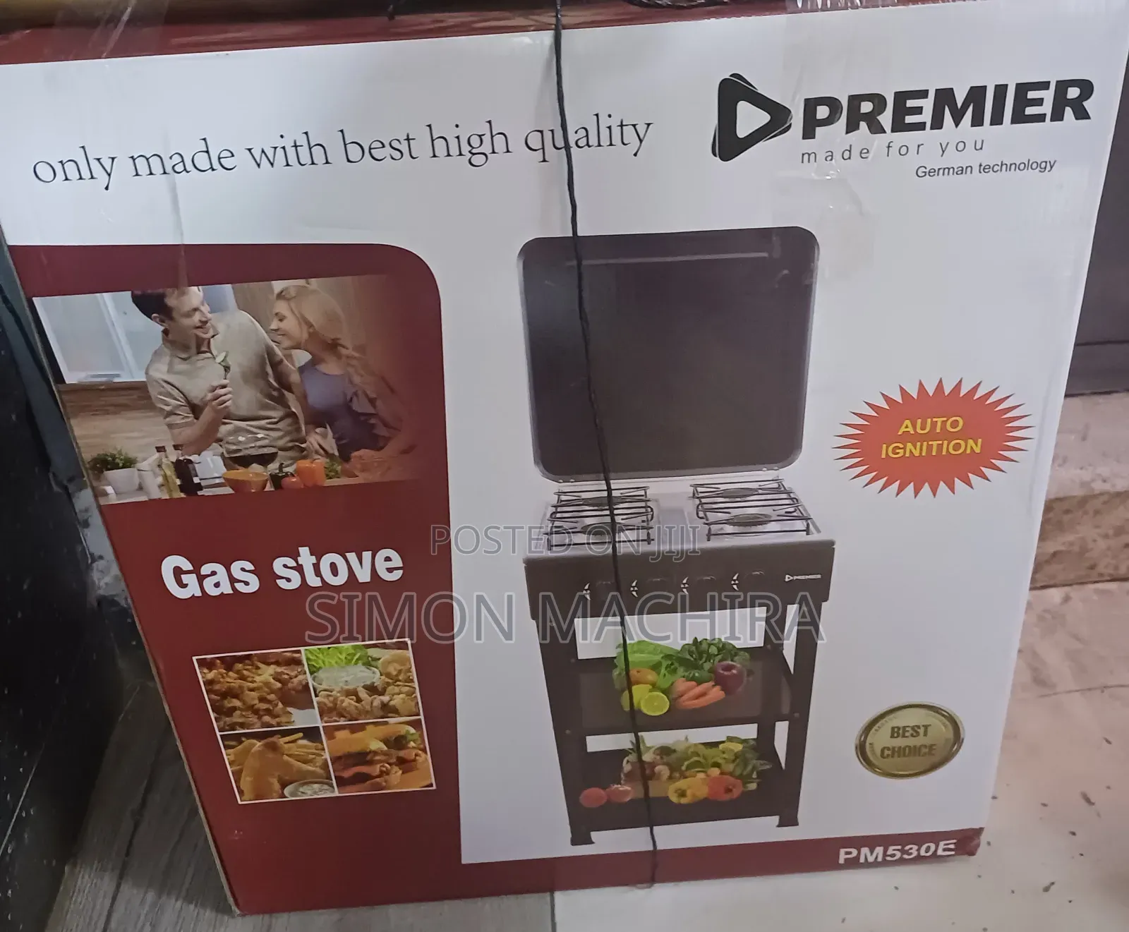 Premier 4 Gas Standing Cooker With Shelves