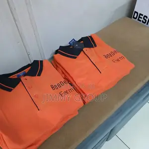 Deebee Farm Orange Polos Branding