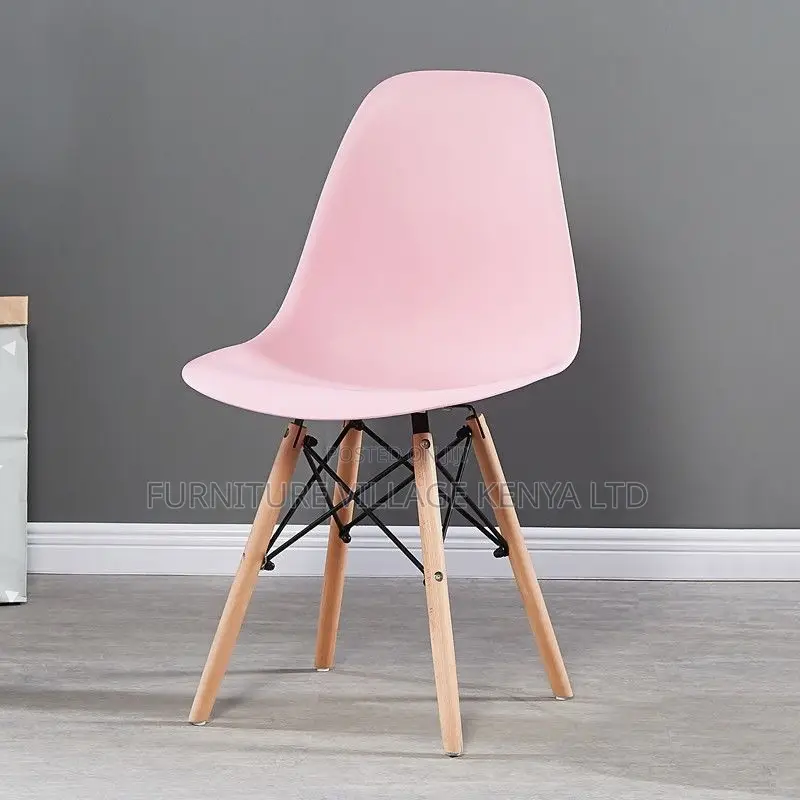 Office Chair: Eames Style Modern Dining Chair -Wooden Legs