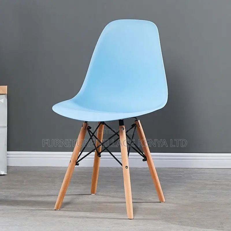 Office Chair: Eames Style Modern Dining Chair -Wooden Legs
