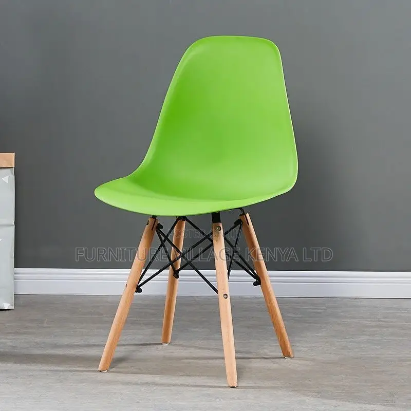 Office Chair: Eames Style Modern Dining Chair -Wooden Legs