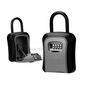 Wall-Mounted Key Lock Box Full Metallic 4-Digit Combination