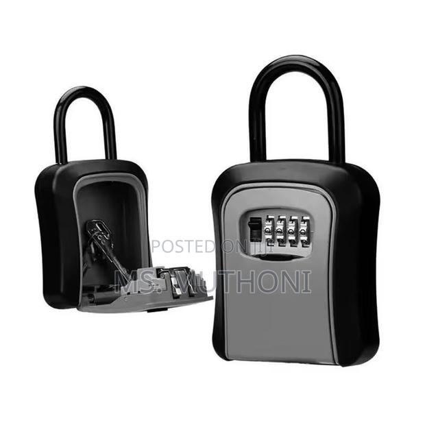 Wall-Mounted Key Lock Box Full Metallic 4-Digit Combination - thumbnail 2