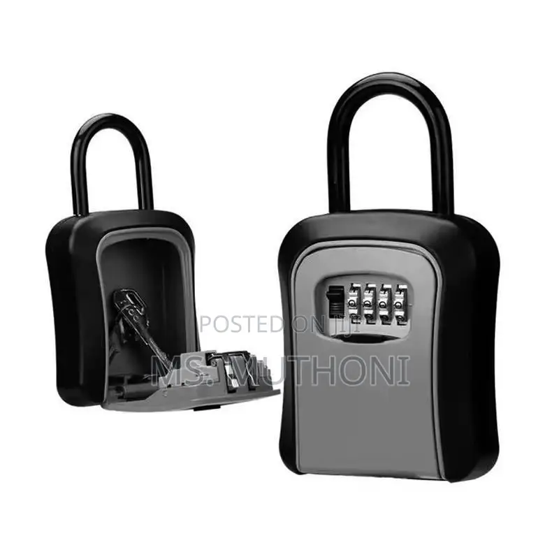 Wall-Mounted Key Lock Box Full Metallic 4-Digit Combination