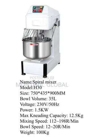 35litres Bowl Commercial Spiral Mixer