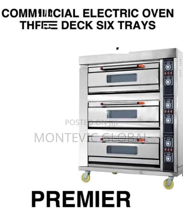 Commercial Electric Oven Three Deck Six Trays - main view