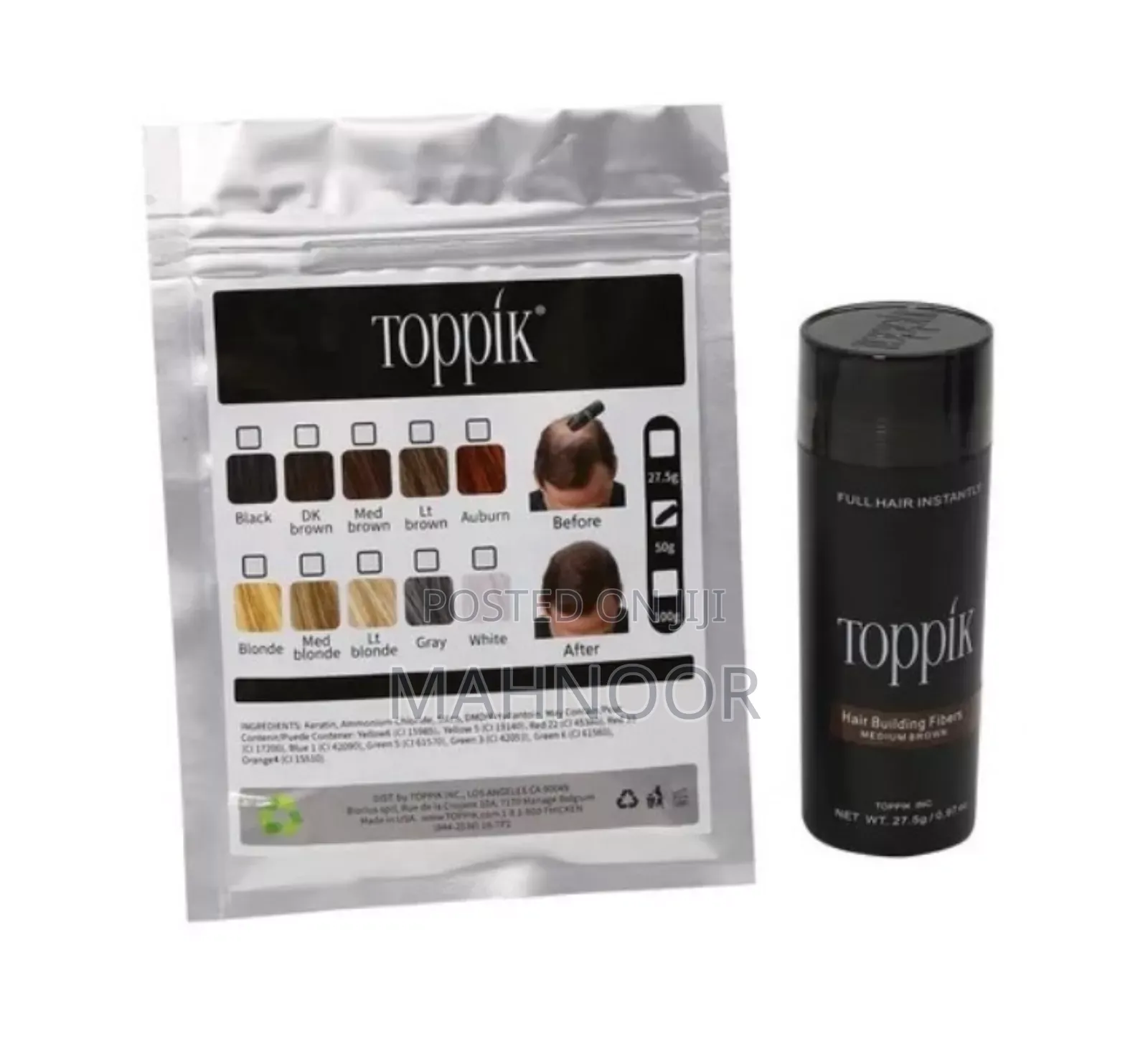 Toppik Hair Fibres Refill 27.5g Black/Dark Brown