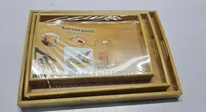 Multifunctional Big Sized 3in1 Bamboo Serving Trays