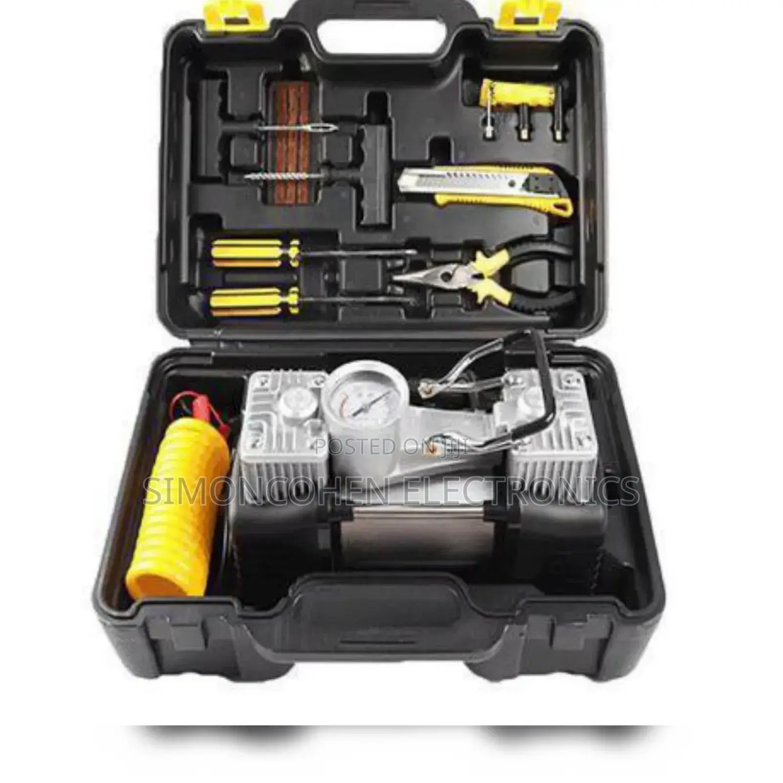 2-Cylinder Compressor With Extra Tools and a Hard Casing