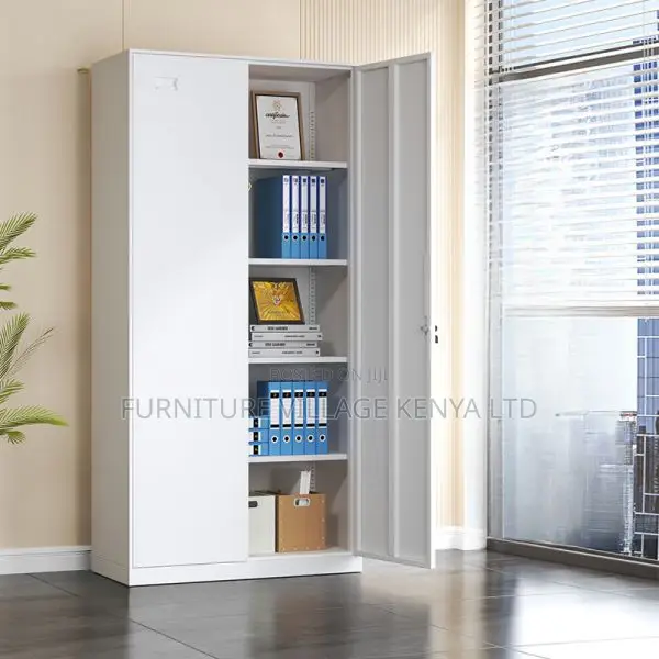 Cabinets: Office Storage Unit in Steel-2 Metal Swing Door