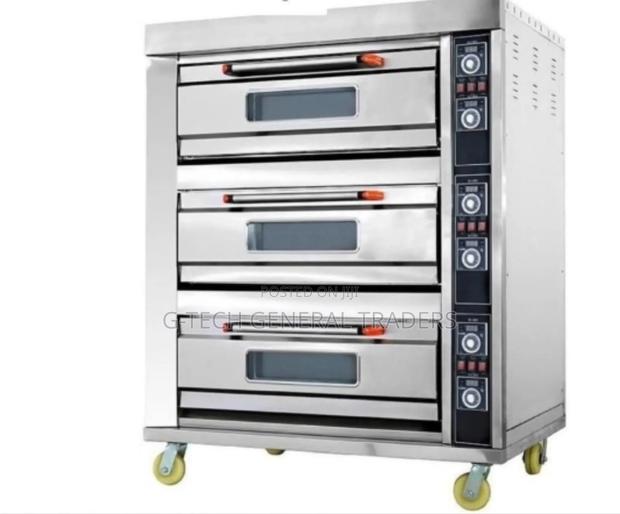 Heavy Duty Commercial Electric Oven 3 Decker,6 Trays