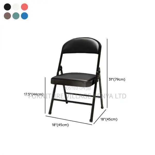 Office Chair:Office Foldable Black Upholstered Seating Chair
