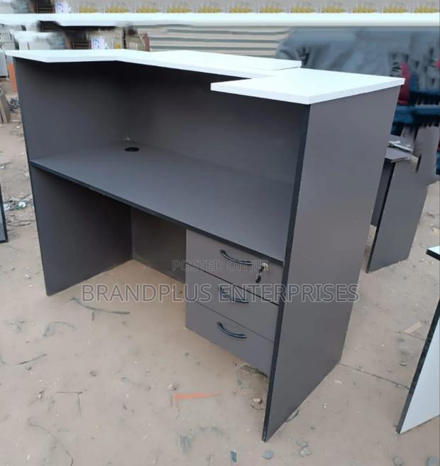 Gray Executive Office Reception Desk