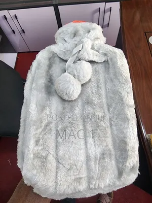 Grey Faux Fur Hot Water Bottle