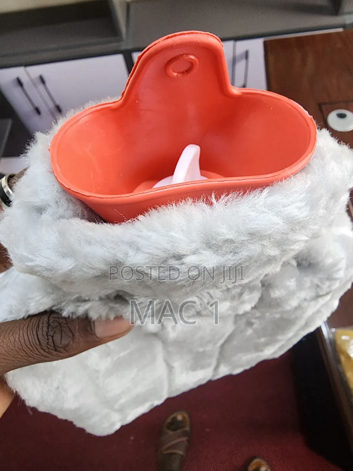Grey Faux Fur Hot Water Bottle