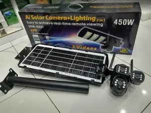 Ai 4g Solar Simcard Camera With Solar 450w Floodlight