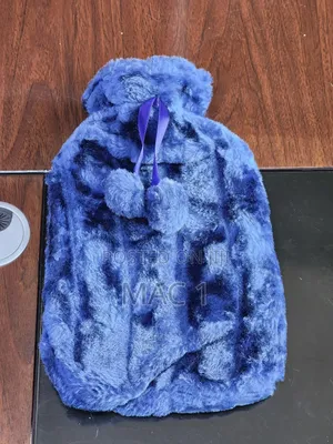 Blue Faux Fur Hot Water Bottle 2ltrs