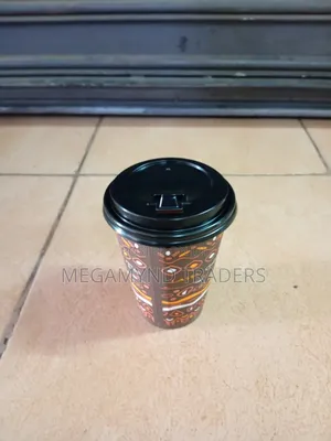 50pc Coffee Disposable Cups +Lid/Paper Coffee Cups 350ml