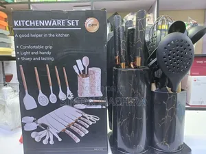 25pcs Silicone Kitchenware Cooking Set Marble Black or White