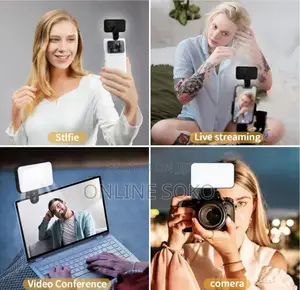 Rechargeable Selfie Fill Light Clip on for Phones, Laptop