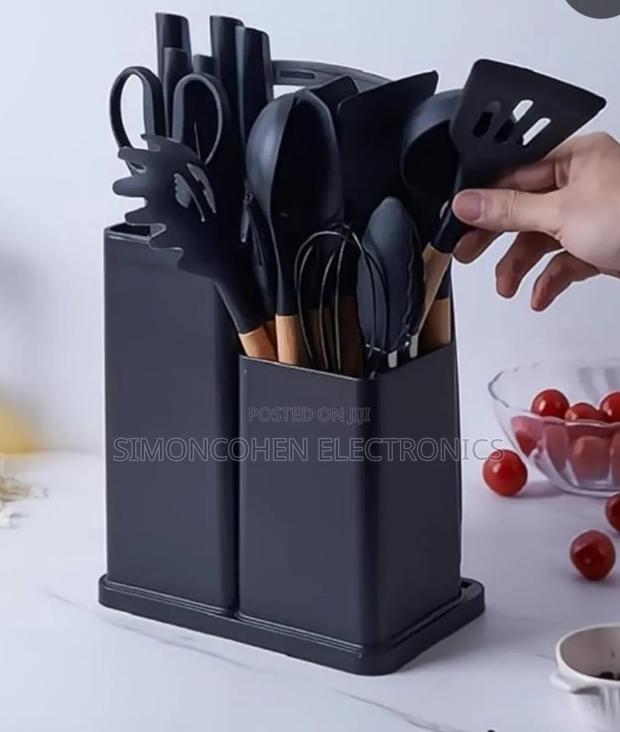 19pcs Heat Resistant Silicone Cooking Kitchen Spoon Set - main view