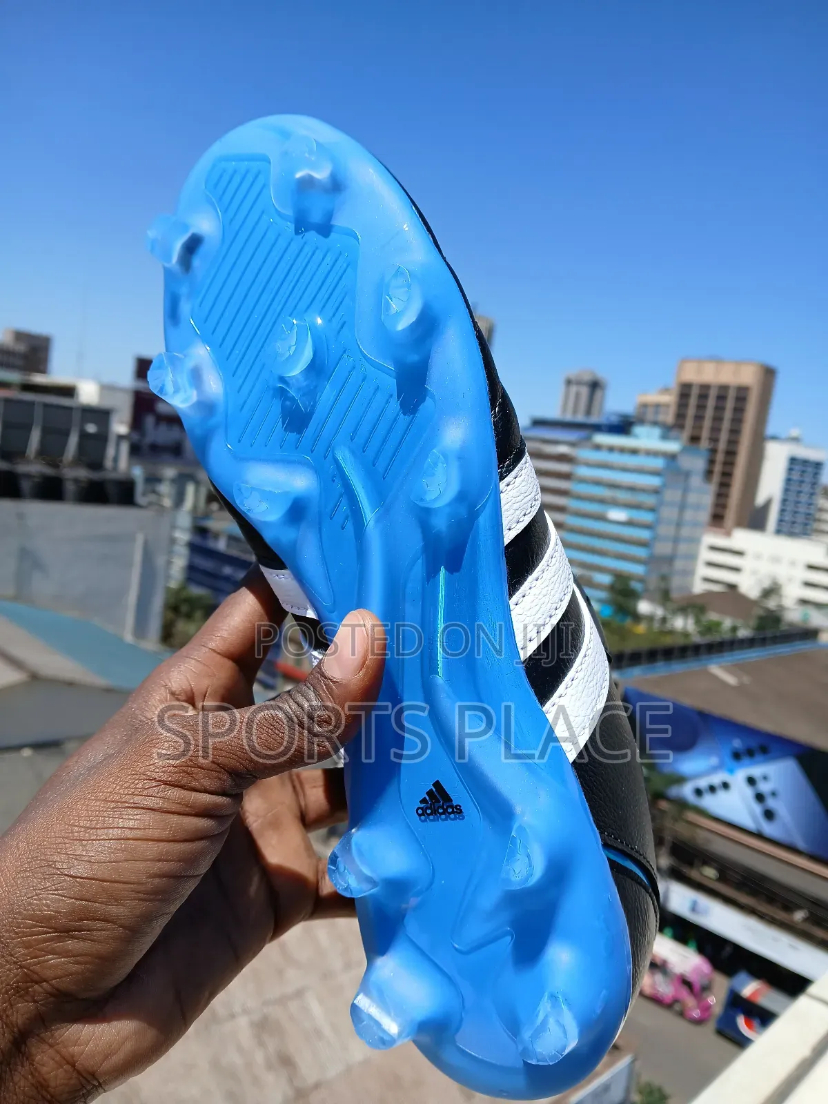 Adidas Lightweight Black and Blue Football Boots