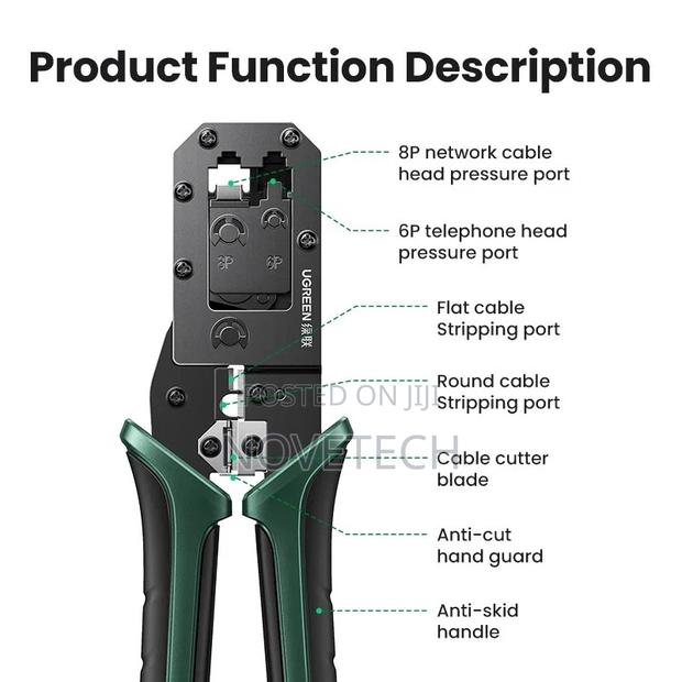 Ugreen Rj45 Ethernet Network Cable Crimping Tool Crimper - thumbnail 2