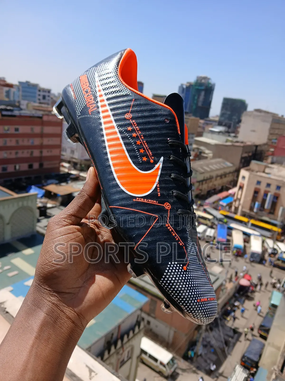 Affordable Mercurial Football Boots Orange and Black