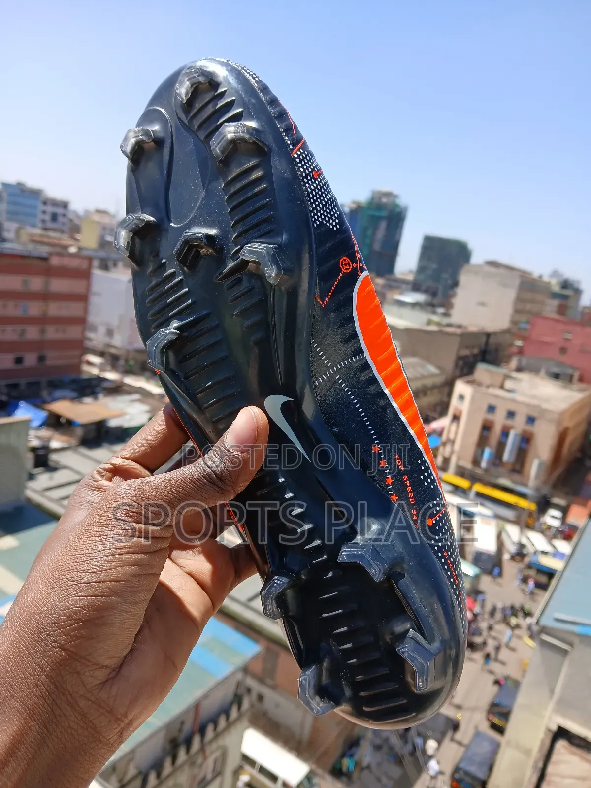 Affordable Mercurial Football Boots Orange and Black