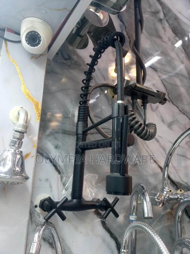 Bimix Kitchen Mixer Faucet (Wall) Black Silver