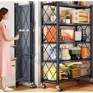*Big Size Foldable Kitchen Rack With Wheels