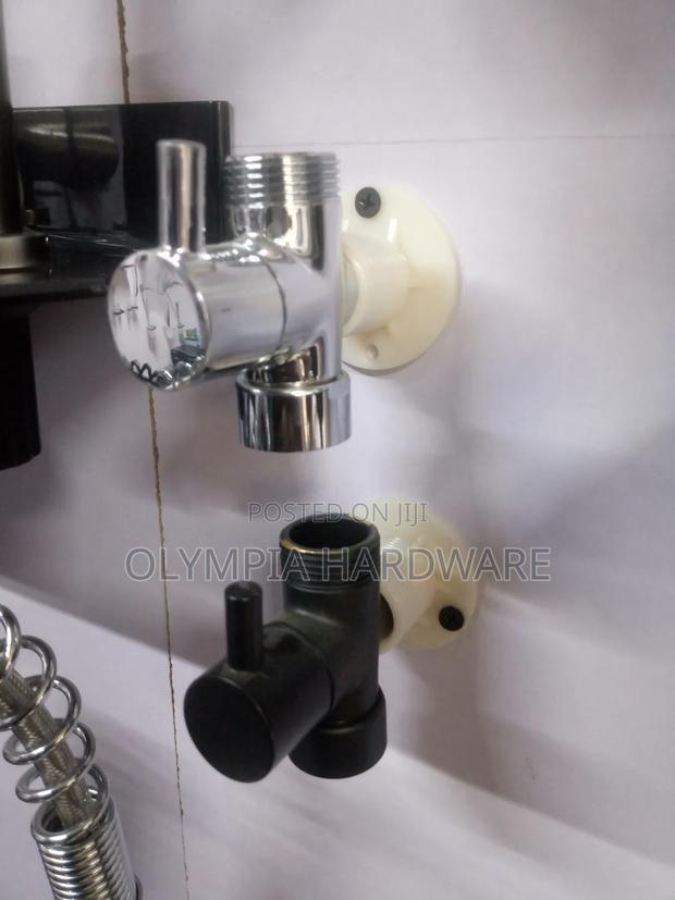 Shower Divider (Black and Silver