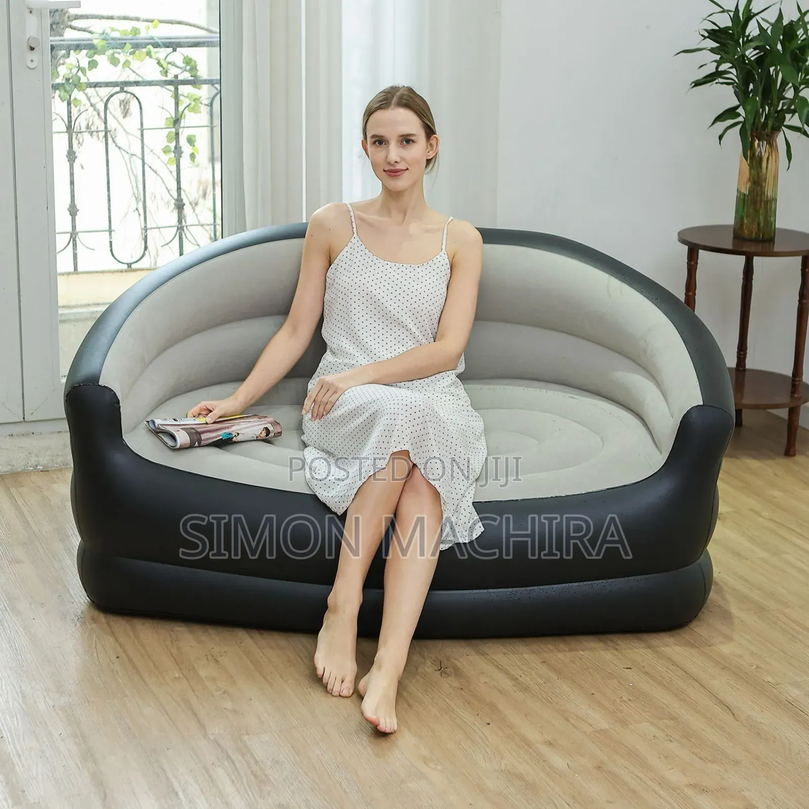 2 Seater Inflatable Couch With Manual Pump