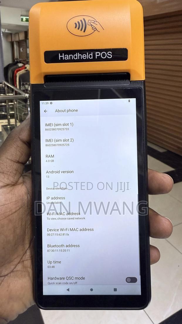 4gb Ram 64gb Storage Android 13 Handheld Pos - main view