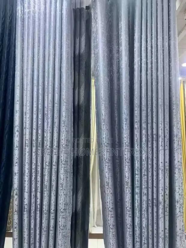 Quality Curtains Dark Grey and Light Grey Designer Curtains - main view