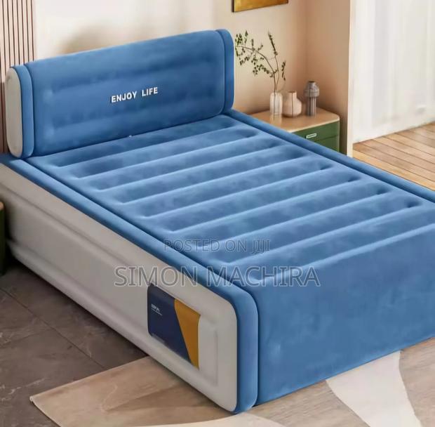Big Size 203*152*36cm 5*6 Inflatable Air Bed With Head Rest