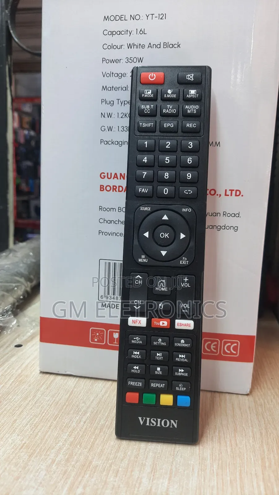 Vision Plus 50′′ Smart Tv Remote Control + Batteries.