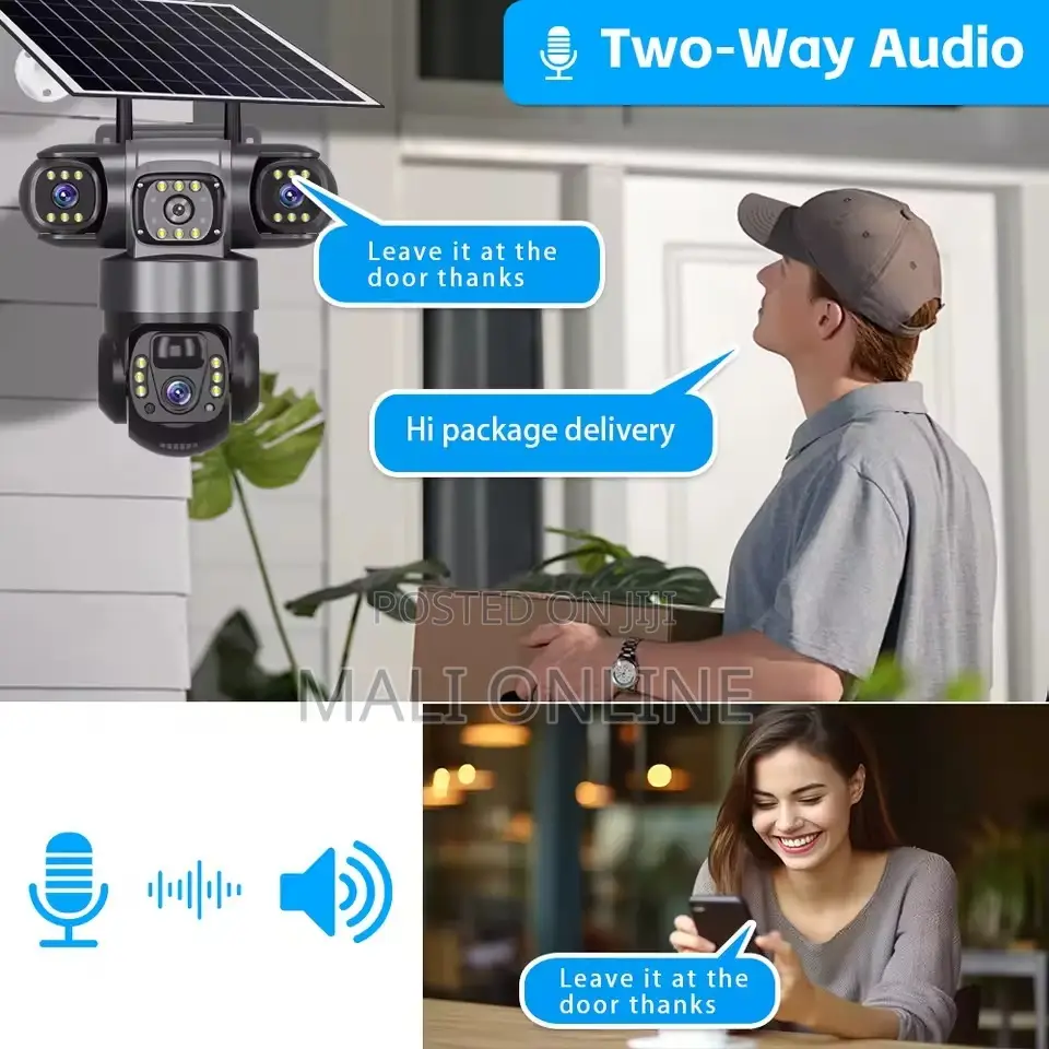 15mp 3-lens4g Solar Security Camera V380pro Outdoor Ptz Cctv