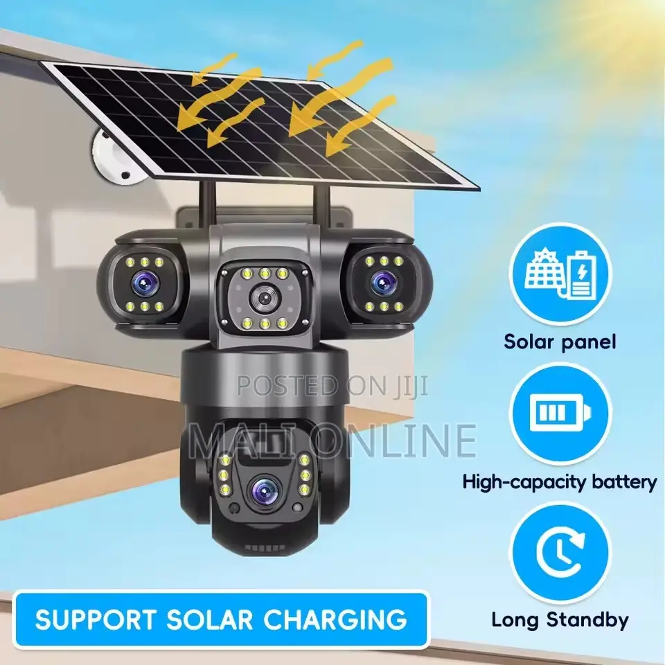 15mp 3-lens4g Solar Security Camera V380pro Outdoor Ptz Cctv