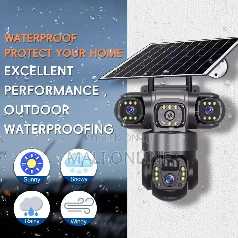 15mp 3-lens4g Solar Security Camera V380pro Outdoor Ptz Cctv