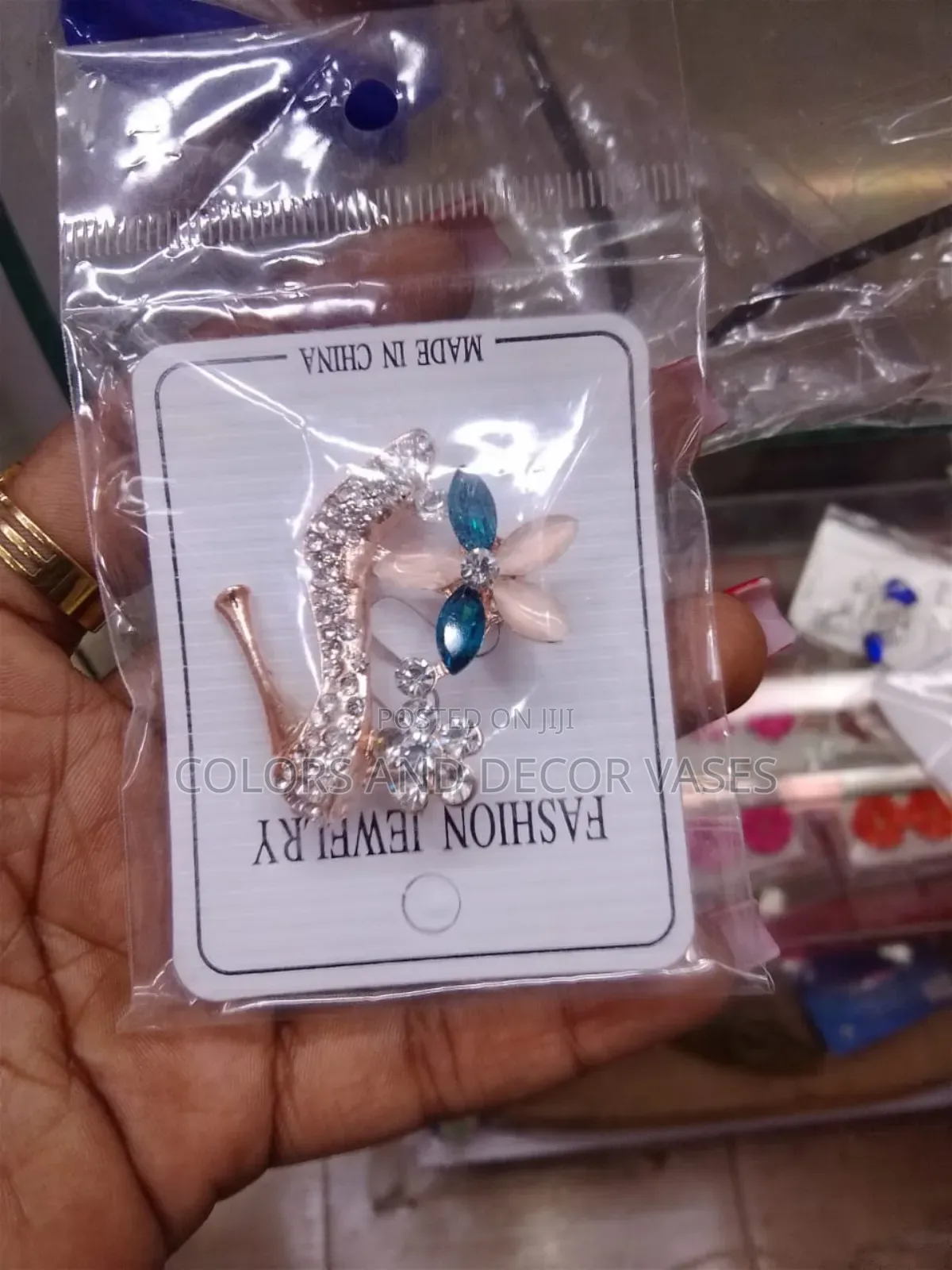 Blue Shoe Brooches