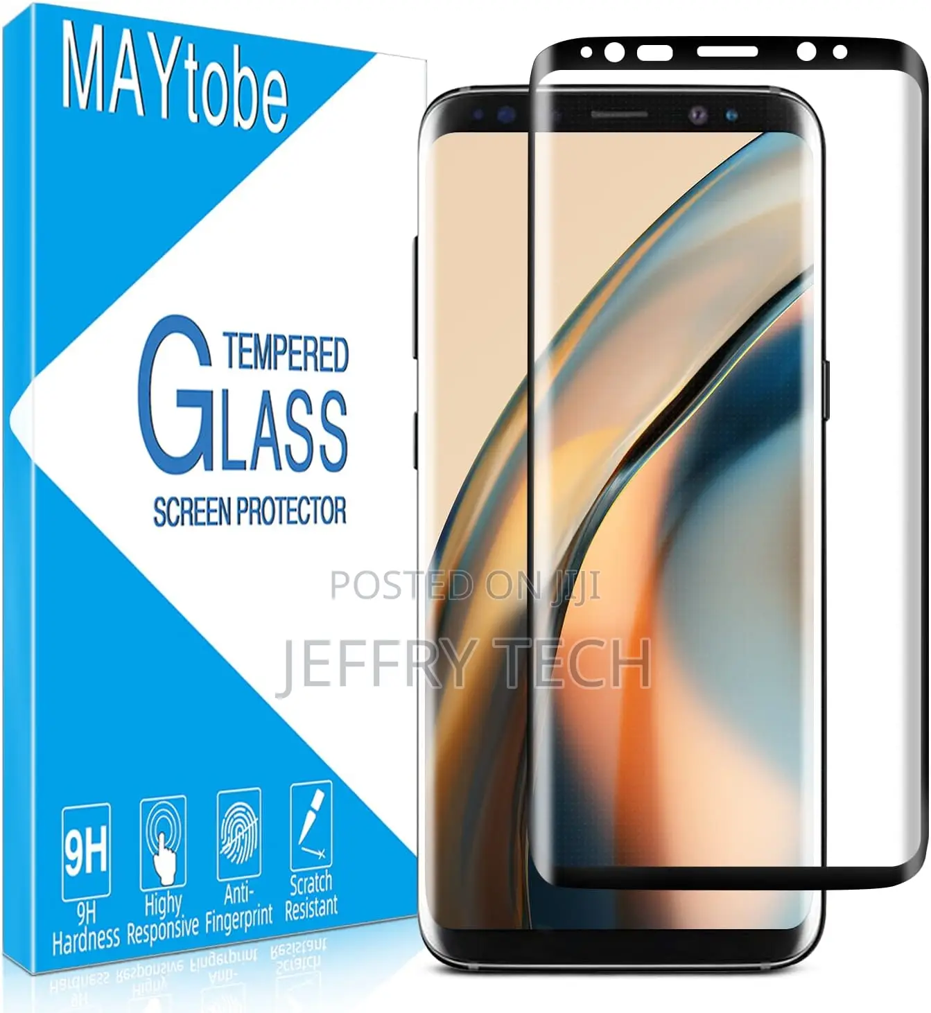 Maytobe Glass Protector for Galaxy S8 Plus Fingerprint Works