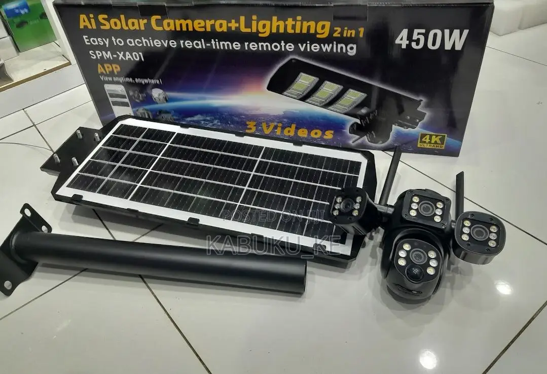 450w Ai Solar Camera Street Light With Remote Monitoring