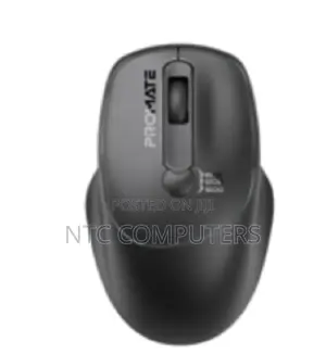 Promate Ezgrip 16000dpi Ambidextrous Wireless Mouse, Black